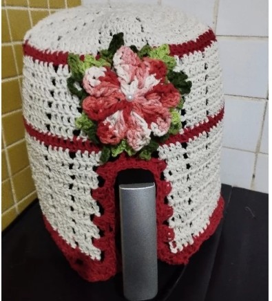 Capa de Fritadeira Elétrica (Air Fryer) de Crochê - Imagem 6