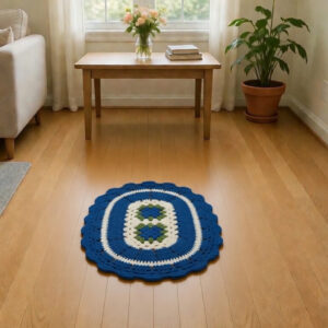 Tapete de Crochê 2 flores