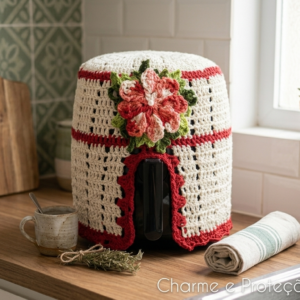 Capa de Fritadeira Elétrica (Air Fryer) de Crochê